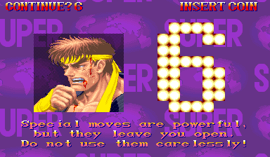Grand Master Challenge: Lost a round? The US game just counts down. Japan's game gives you a tip, now in English.