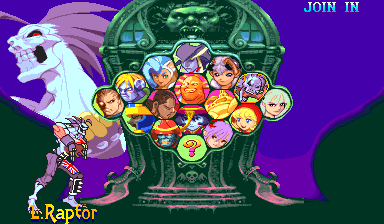Capcom's hidden English name art spelled him "L.Rapter". It now reads L.Raptor everywhere it appears.